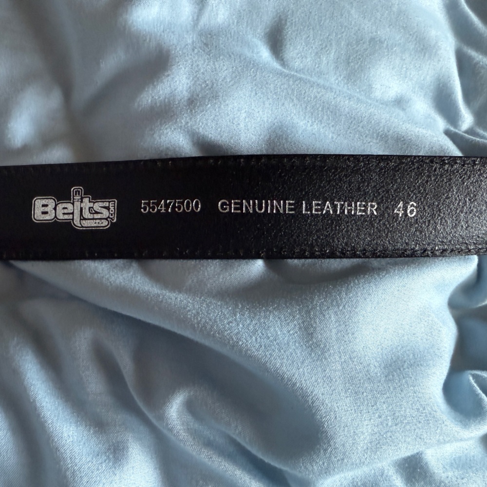 Elegant western Black Leather Belt with Silver Buckle - Picture 9 of 9